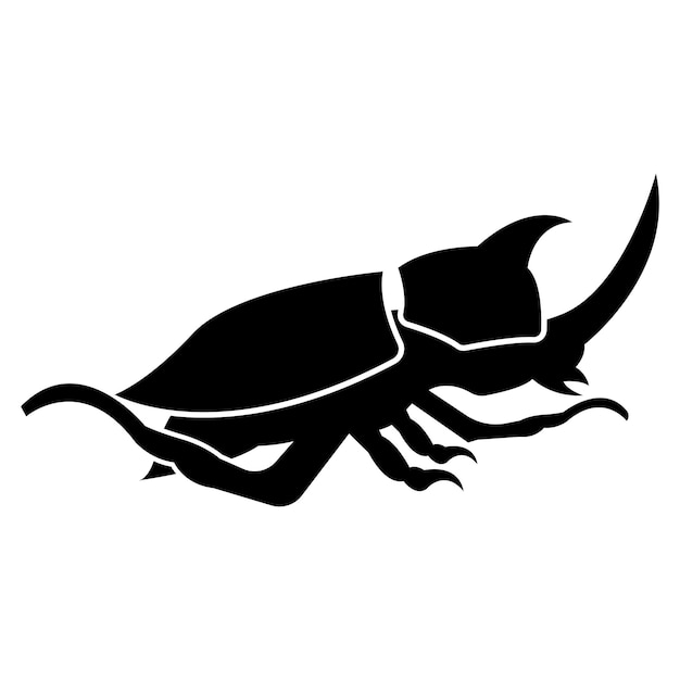 Hornkäfer-symbol, logo, illustration, design-vorlage, vektor