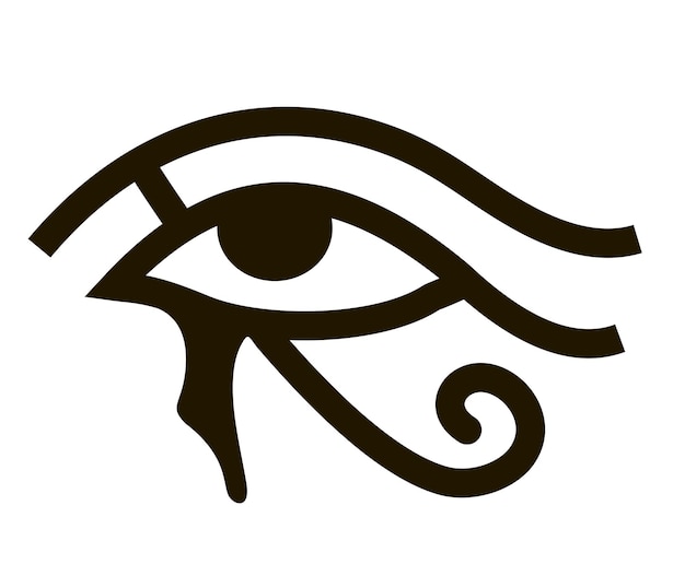 Horus eye wadjet ein altägyptisches symbol das linke falkenauge des gottes horus ein symbol des mondes