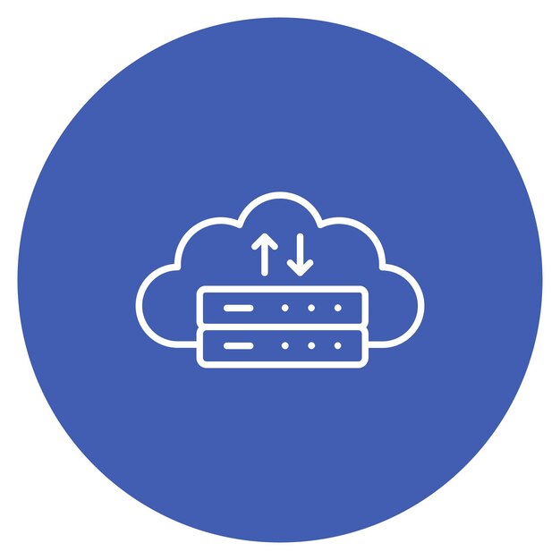 Hosting-Icon-Vektorbild kann für den Internet-Marketing-Dienst verwendet werden