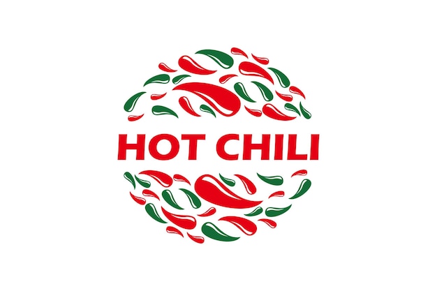 Vektor hot chili logo symbolvektor isoliert