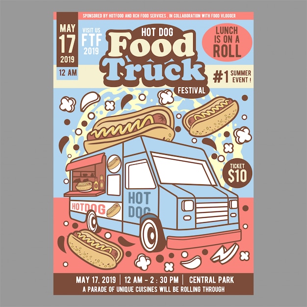 Hot dog food truck festival