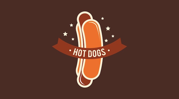 Vektor hot dogs logo konzept vektor. fast-food-logo-vorlage