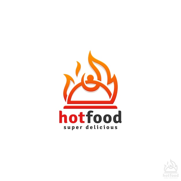 Hot food logo vorlage