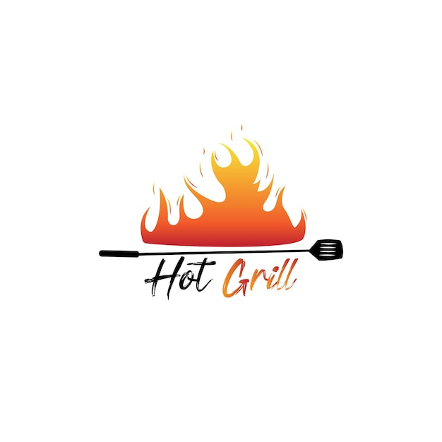Hot grill-logo-vorlagen