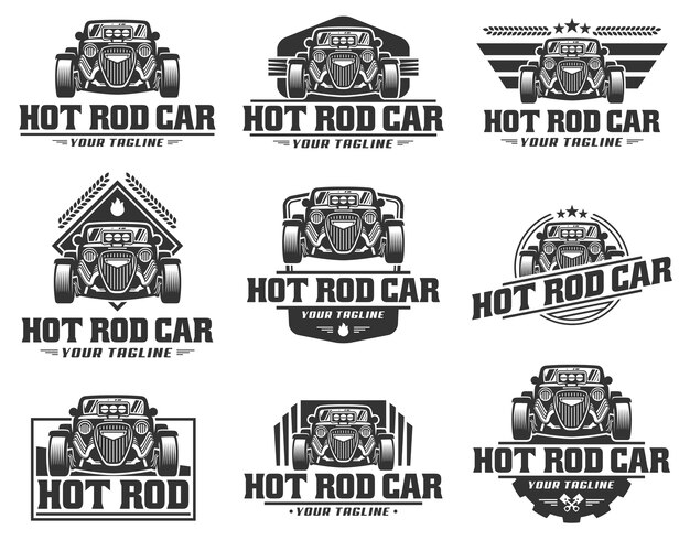 Hot rod auto-logo