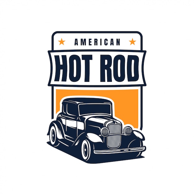 Hot rod oldtimer-abzeichen