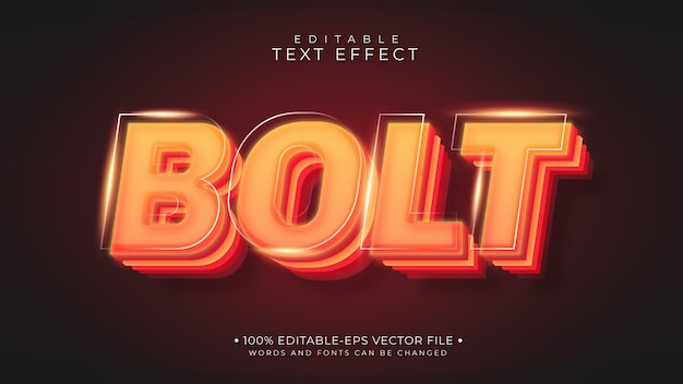 Hot style bolt text effekt