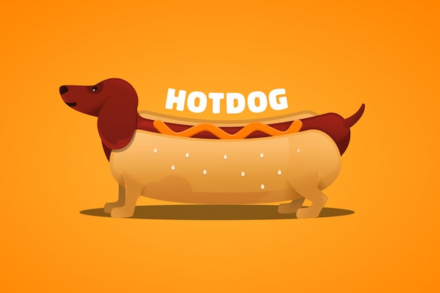 Vektor hotdog-illustration