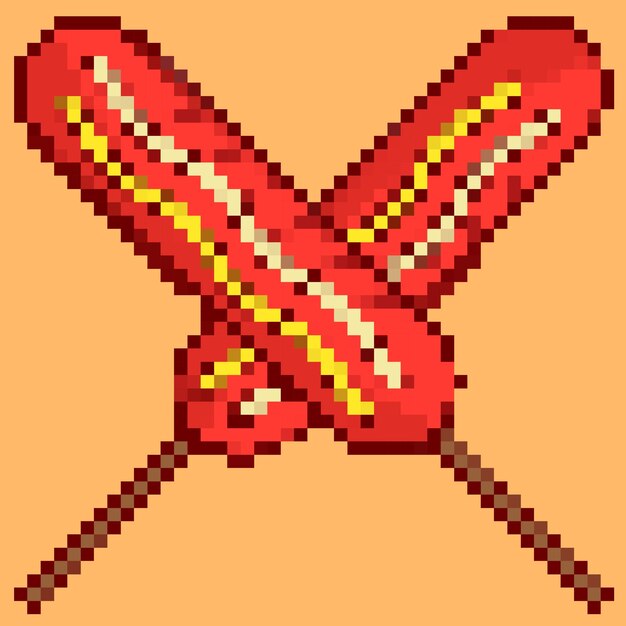 Hotdog-stick-pixel