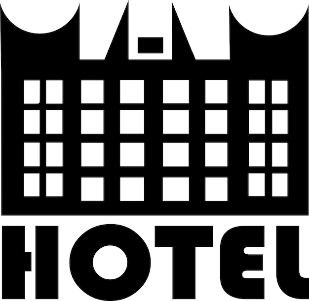 Vektor hotel-logo, vektorgrafik