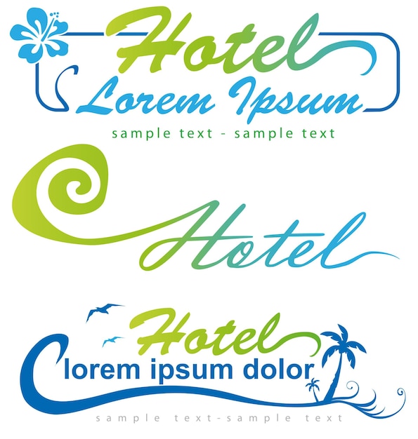 Hotel-Symbole, Elemente, Vektor-Symbolen