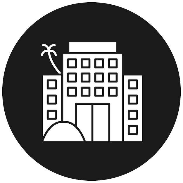Hotel-vektor-symbol kann für desert-ikonensatz verwendet werden