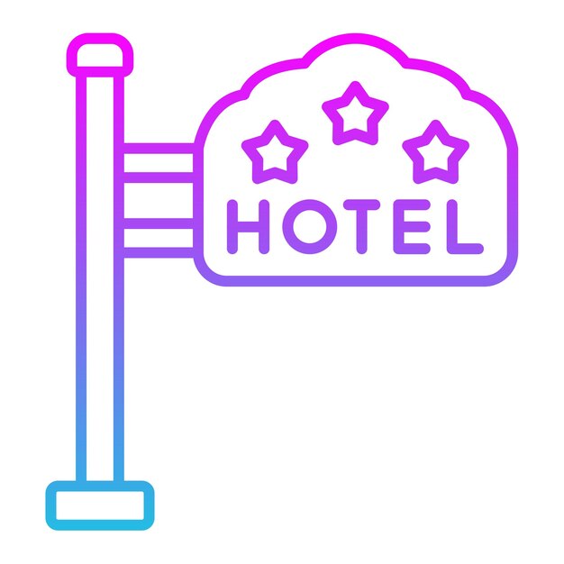 Vektor hotel-zeichen-symbol