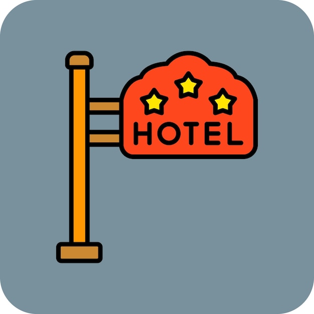 Vektor hotel-zeichen-symbol