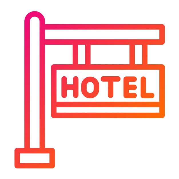 Vektor hotelzeichen-vektor-ikonen-design-illustration