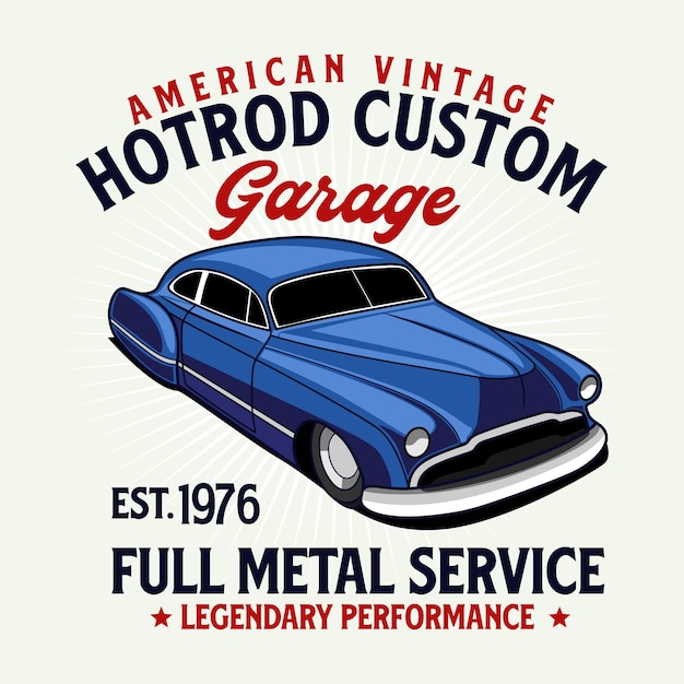 Hotrod custom t shirt grafik