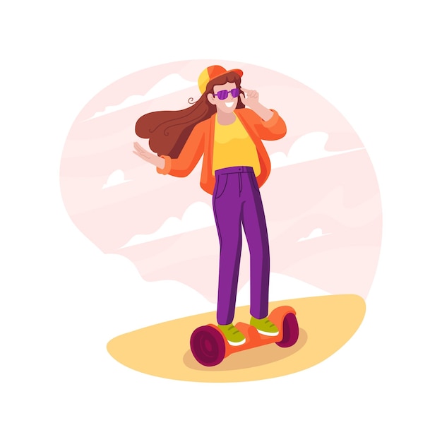 Vektor hoverboard isolierte cartoon-vektor-illustration