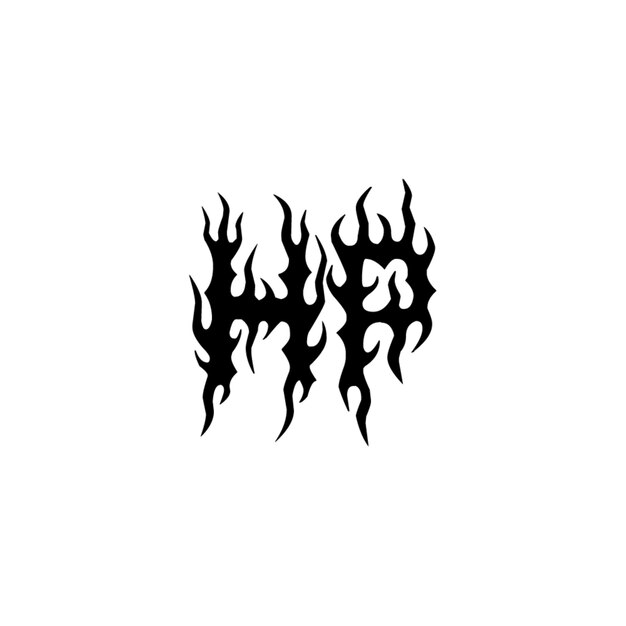 HP-Logo-Monogramm-Design Buchstabe Text Name Symbol Monochrom-Logo Alphabet-Zeichen Einfaches Logo