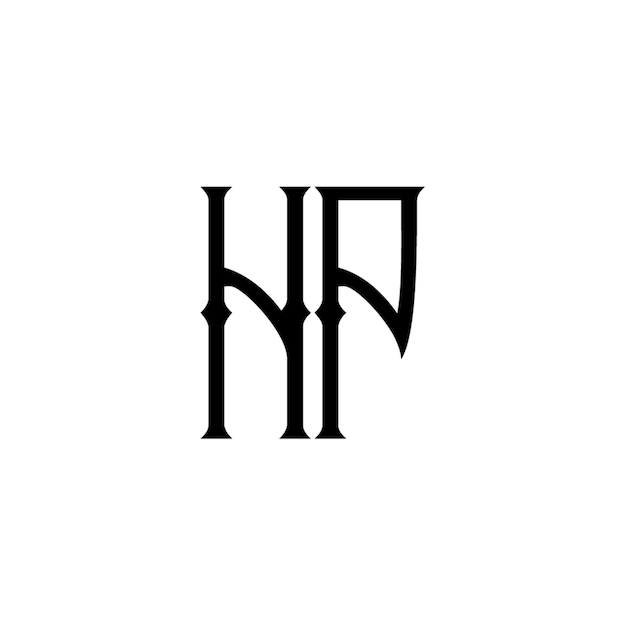 HP-Logo-Monogramm-Design Buchstabe Text Name Symbol Monochrom-Logo Alphabet-Zeichen Einfaches Logo