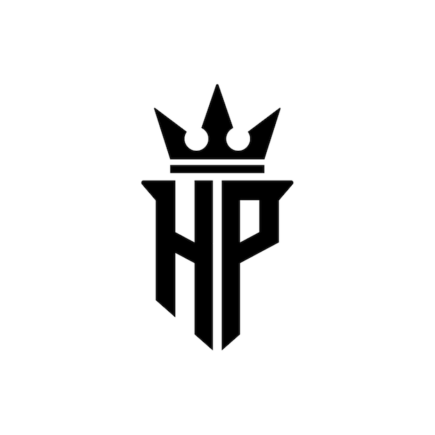 HP-Logo-Monogramm-Design Buchstabe Text Name Symbol Monochrom-Logo Alphabet-Zeichen Einfaches Logo