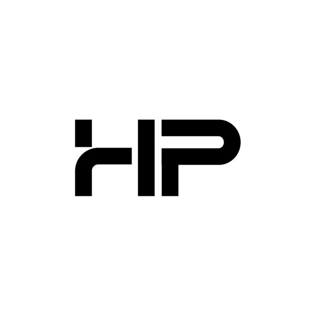 HP-Logo-Monogramm-Design Buchstabe Text Name Symbol Monochrom-Logo Alphabet-Zeichen Einfaches Logo