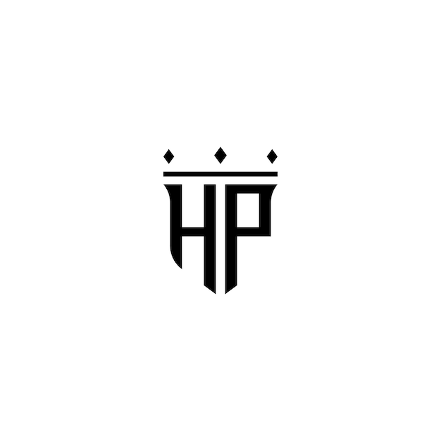 HP-Monogramm-Logo-Design, Buchstabe, Text, Name, Symbol, monochromes Logo, Alphabet-Zeichen, einfaches Logo