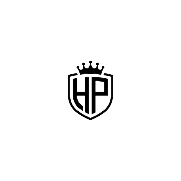 HP-Monogramm-Logo-Design, Buchstabe, Text, Name, Symbol, monochromes Logo, Alphabet-Zeichen, einfaches Logo