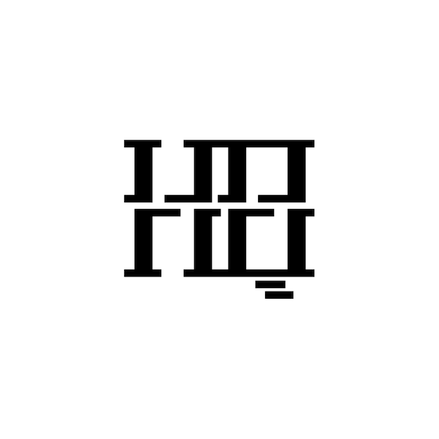 HQ-Logo-Monogramm-Design Buchstaben-Text-Namen-Symbol Monochrom-Logotipp-Alphabet-Zeichen-Einfach-Logo