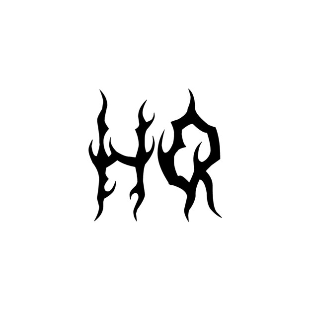 HQ-Logo-Monogramm-Design Buchstaben-Text-Namen-Symbol Monochrom-Logotipp-Alphabet-Zeichen-Einfach-Logo