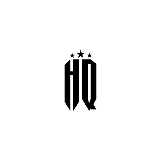 HQ-Monogramm-Logo-Design, Buchstabe, Text, Name, Symbol, monochromes Logo, Alphabet-Zeichen, einfaches Logo