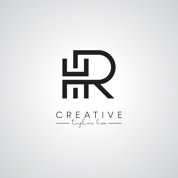 HRH Alphabet Letters Monogram Logo Design Anfangsvektorvorlage