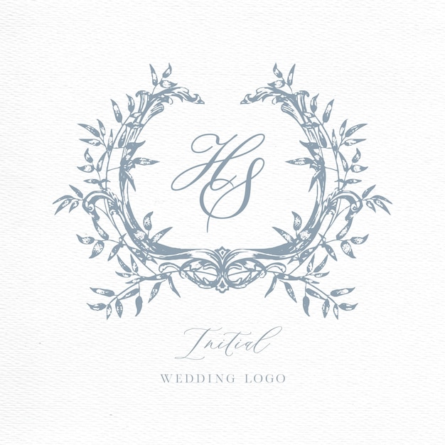 HS-Initial-Hochzeitslogo-Monogramm