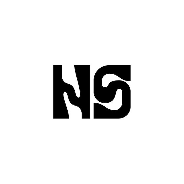 HS-Logo-Design Buchstaben Text Name Symbol Monochrom-Logo Alphabet-Zeichen Einfaches Logo