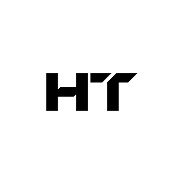 HT Monogramm Logo Design Buchstabe Text Name Symbol Monochrom Logotyp Alphabet Zeichen Einfaches Logo
