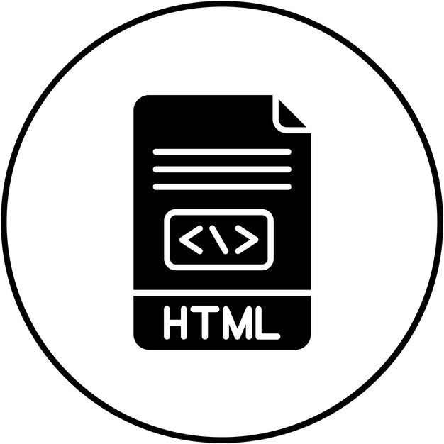 HTML-Icon-Vektorbild kann für No Code verwendet werden