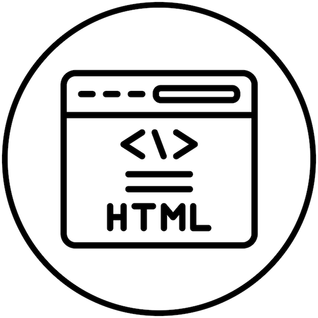 HTML-Vektor-Ikonen-Illustration von No-Code-Ikonensatz