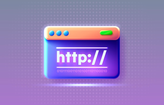 Http-Fenster Webseitenbrowser globaler Link Online-Benutzerleiste Vektor