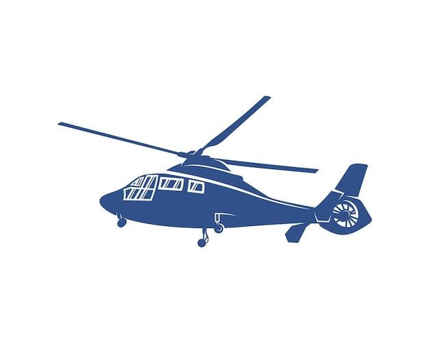 Hubschrauber-logo-design-vektorvorlage silhouette der hubschrauber-design-illustration