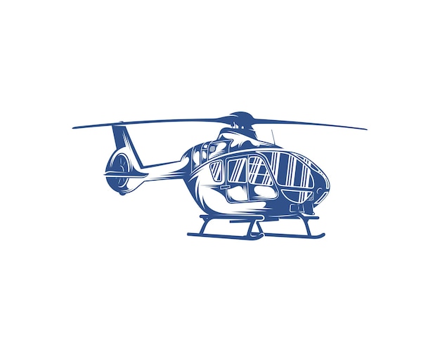 Hubschrauber-logo-design-vektorvorlage silhouette der hubschrauber-design-illustration