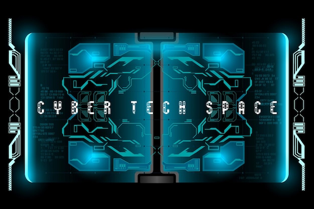 HUD Cyber-Tech-Raum Futuristischer HUD-Hintergrund