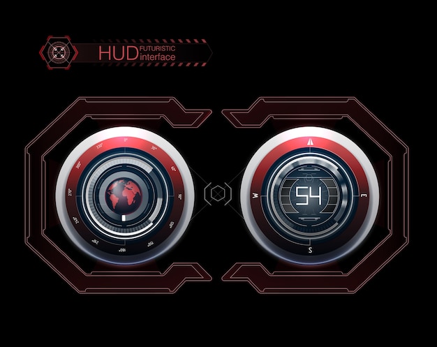 Hud-dashboard. abstrakte virtuelle grafische berührungsbenutzeroberfläche. futuristische benutzeroberfläche hud und infografik elemente.