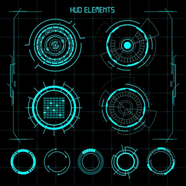 Hud futuristische Elemente