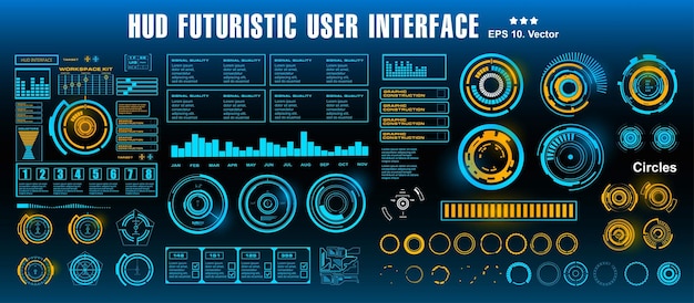 HUD futuristische grüne Benutzeroberfläche Ziel Dashboard zeigt Virtual-Reality-Technologie-Bildschirm an