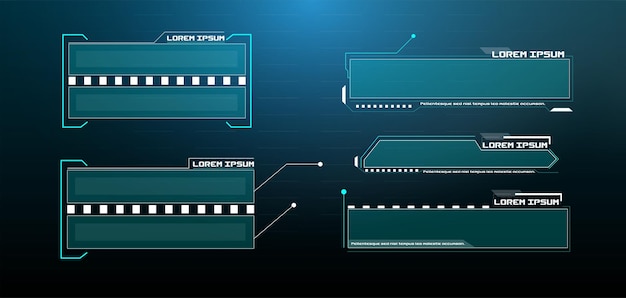 HUD-Stil in Netzwerksicherheitsvektorillustration Infografik-Elemente