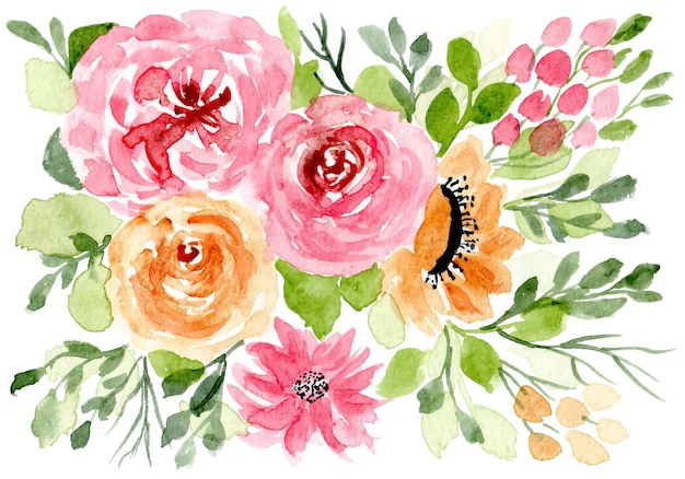 hübscher Blumenaquarellhintergrund