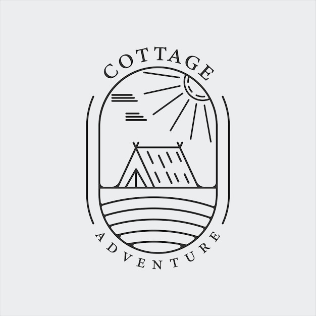 Hütte, Hütte, Haus, Logo, Linie, Kunst, Vektor, Illustration, Schablone, Grafik, Design