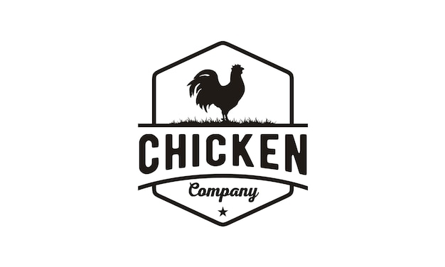 Huhn / hahn vintage logo design