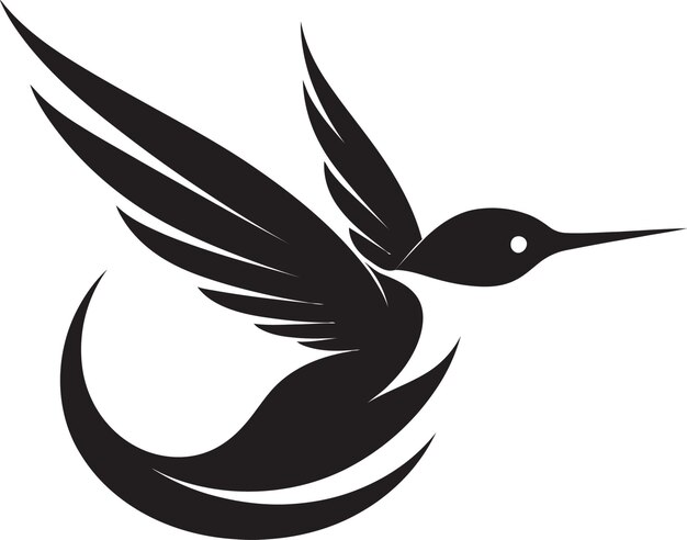 Hummingbird majesty in vektorkunst minimalistisches hummingbird-logo-design