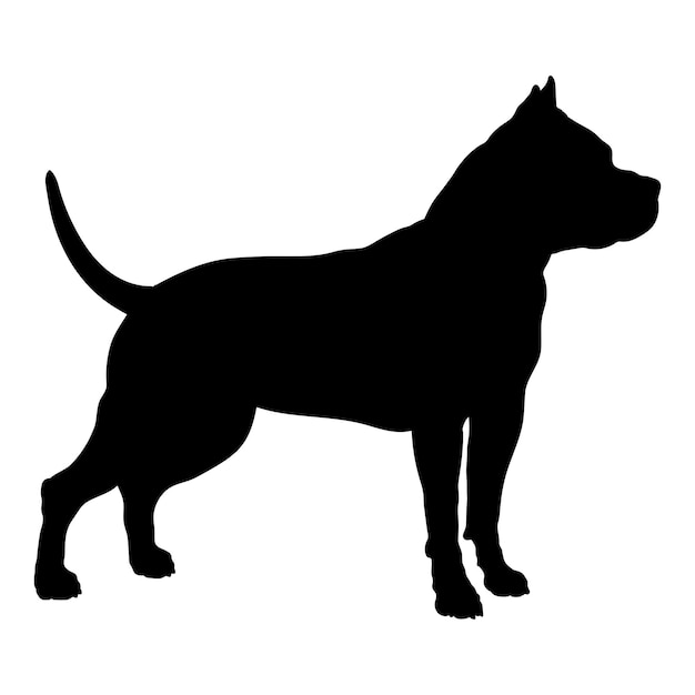 Vektor hund american staffordshire terrier silhouette hund rassen logo hund monogram vektor