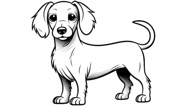 Vektor hund-clipart-vektor auf weißem hintergrund